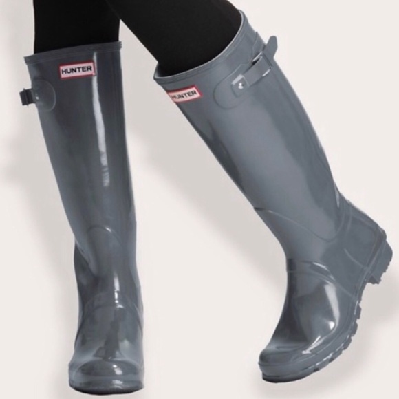 Hunter Gloss Tall Rainboots - Picture 1 of 12